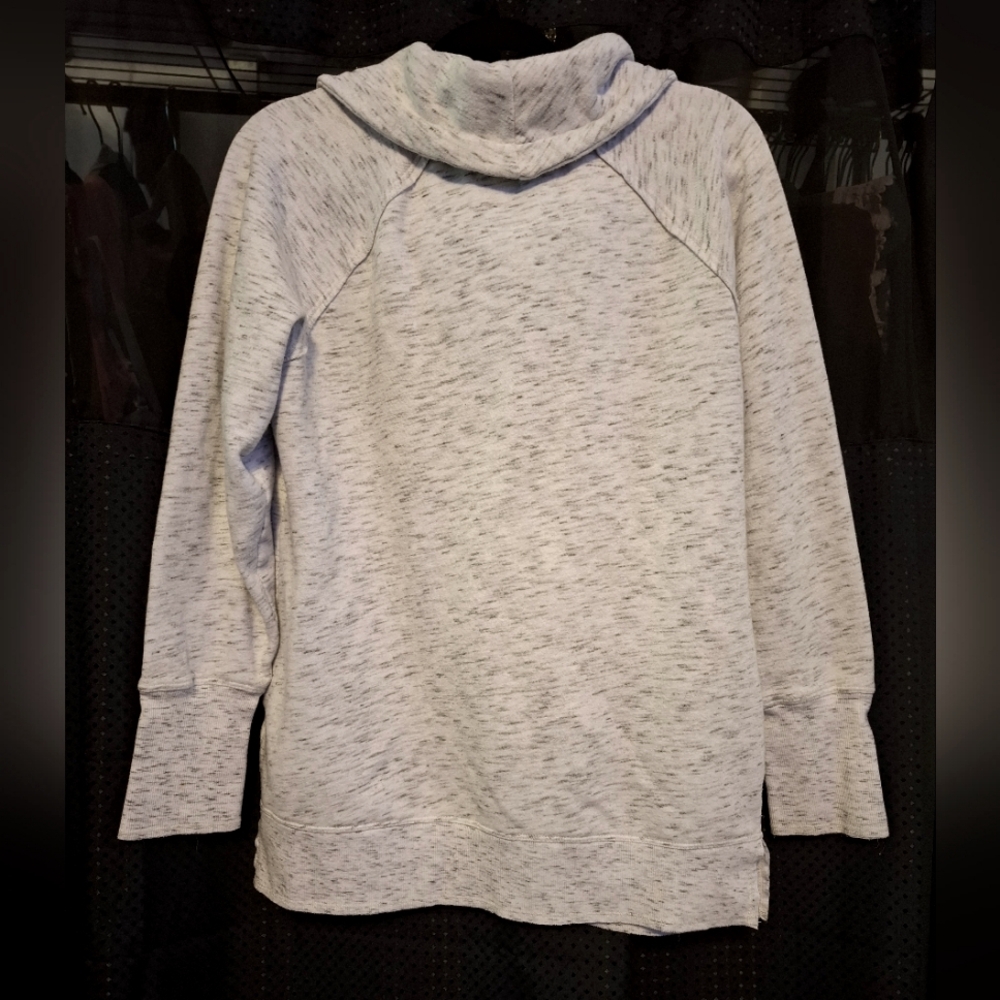 🩶 Calvin Klein Performance Light Gray Cowl Neck Sweatshirt - Picture 4 of 6